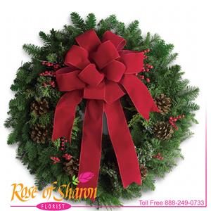 Christmas Wreath from Rose of Sharon Florist
