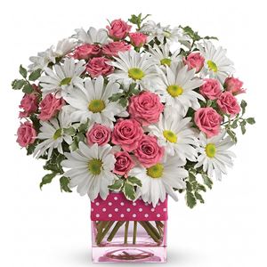 Image of 7129 Polka Dots and Posies  from Rose of Sharon Florist