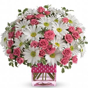 Image of 7130 Polka Dots and Posies  from Rose of Sharon Florist