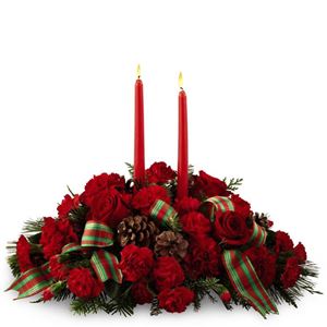 Image of 3327 Holiday Classics Centerpiece from Rose of Sharon Florist