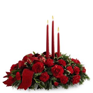 Image of 3289 Lights of the Season Centerpiece from Rose of Sharon Florist