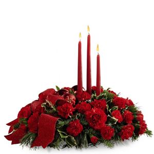 Image of 3290 Lights of the Season Centerpiece from Rose of Sharon Florist