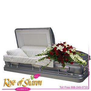 Image of 2558 Graceful Repose Casket Spray from Rose of Sharon Florist