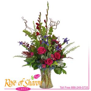 Image of 2844 Indigo Premium Arrangement from Rose of Sharon Florist